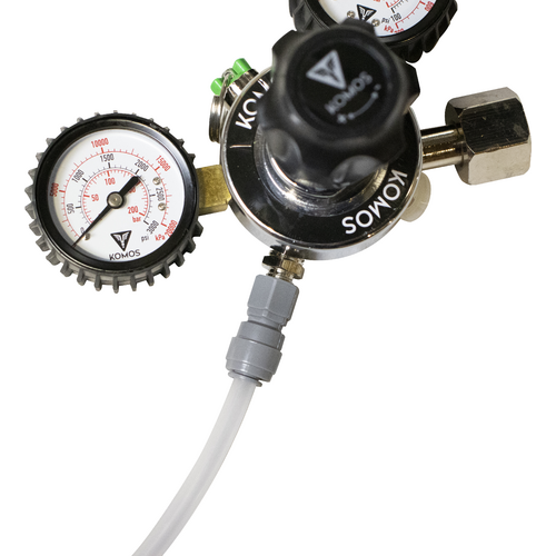 KOMOS® Premium Dual Gauge CO2 Regulator | 0–60 PSI