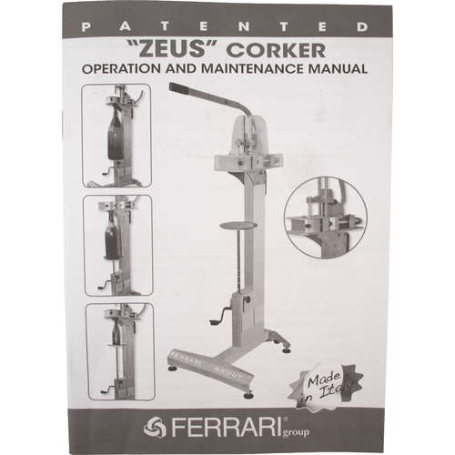 Zeus Corker | Special 75 Floor Corker | Large Format Wine Bottle Corker | Ferrari