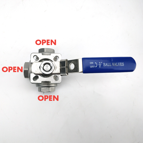 Stainless 3-Way Ball Valve - 1/2 in. BSP