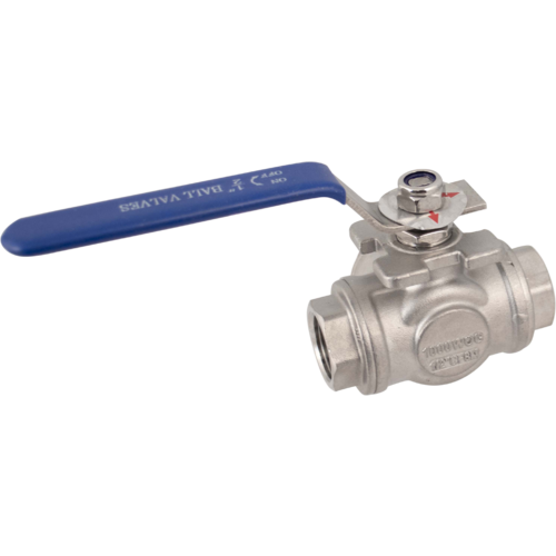 Stainless 3-Way Ball Valve - 1/2 in. BSP