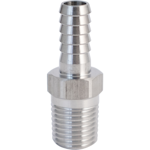 KOMOS® | Stainless Barb | 1/4 in. MPT x 5/16 in. Barb | 2-Pack