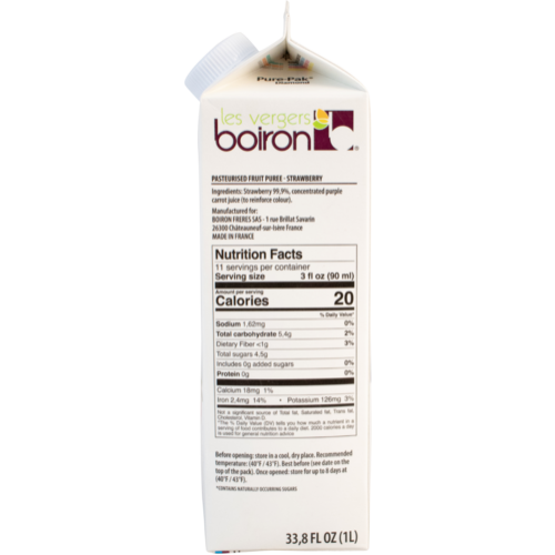 Boiron Strawberry Fruit Puree | 100% Fruit | Shelf Stable | 33 oz