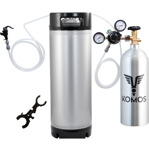 KOMOS® Homebrew Kegging Kit Ball Lock Keg Corny Keg Premium Dual