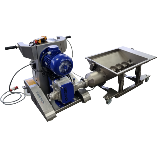EnoItalia Lobe Pump | Programmable EuroFill Lobe Rotor Pump | Motorized Receiving Hopper | 7.5 kW | 220V