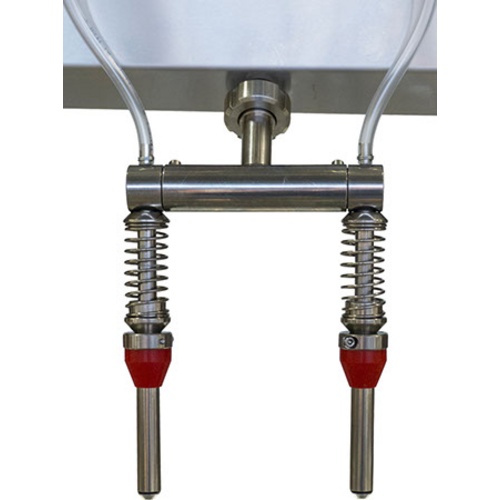 EnoItalia Wine Bottle Filler | 6 Spout | Stainless Trolley Cart | Electronic Level Sensor | Integrated Pump | 980L/h Fill Rate | 110V
