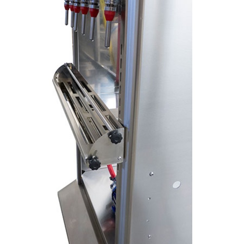 EnoItalia Wine Bottle Filler | 6 Spout | Stainless Trolley Cart | Electronic Level Sensor | Integrated Pump | 980L/h Fill Rate | 110V