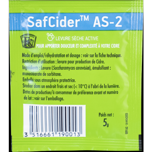 Fermentis | SafCider™ AS-2 | Dry Cider Yeast
