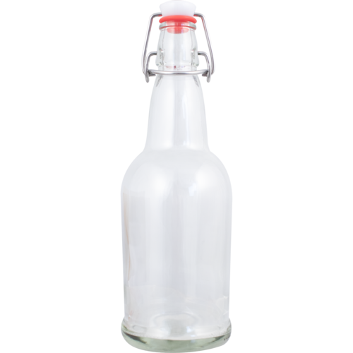 Pop Cultures | PopTops™ Swing Top Bottles | Clear Glass Bottles | 16 oz | Case of 12