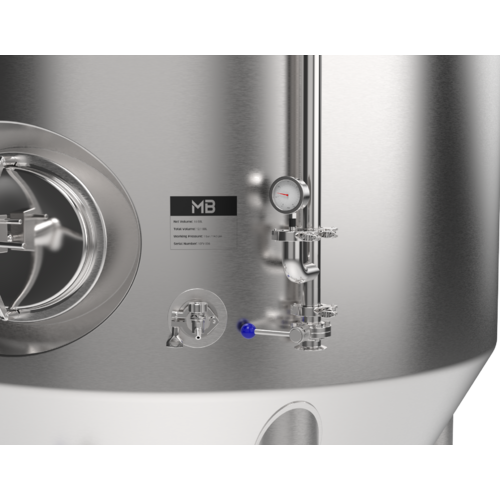 MB® 40 bbl Brite Tank | T.C. Sanitary Ports | All Fittings Included | Carbonation Stone | Passivated Ready to Use | American Engineered | Made to Order
