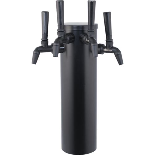 KOMOS® Matte Black Draft Tower With NukaTap® Faucets (w/ Duotight Fittings)