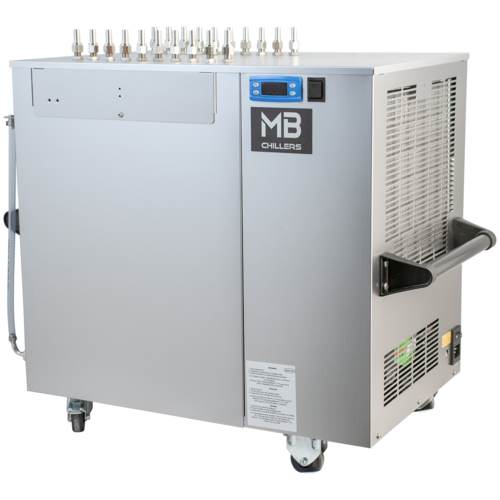 MB® MiniChilly | Multi-Tank Glycol Chiller | Bulkhead Sets for 10 Fermenters | Digital Temp Control | Rolling Casters | Stainless Steel Enclosure | 1.2 HP