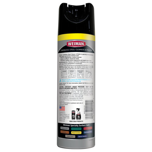 Weiman Stainless Steel Cleaner & Polish | Aerosol | 17 oz
