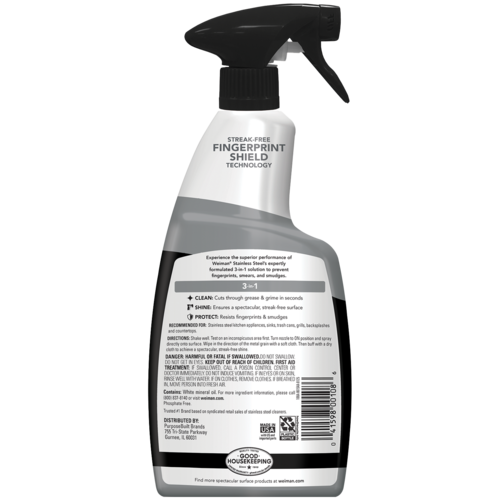 Weiman Stainless Steel Cleaner & Polish | Spray Bottle | 22 oz