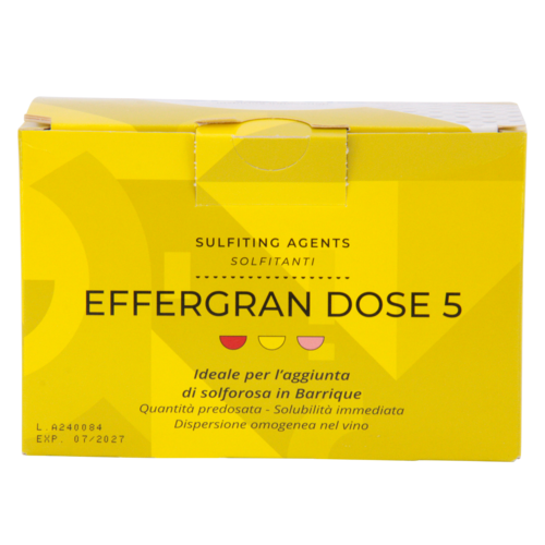 Enartis Effergran Dose 5 | Sulfite | 5 G active SO2 sachets | Box of 25