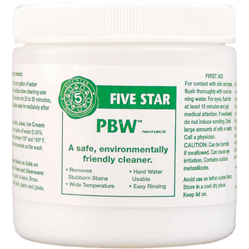Five Star | PBW Cleaner | Powdered Brewery Wash | Non-Hazardous | Alkaline Brewery Cleaner | Environmentally Friendly